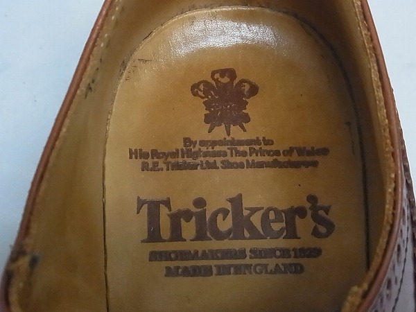 実際に弊社で買取させて頂いた★Trickers/トリッカーズ ウィングチップシューズ/M5633 7-1/2の画像 7枚目