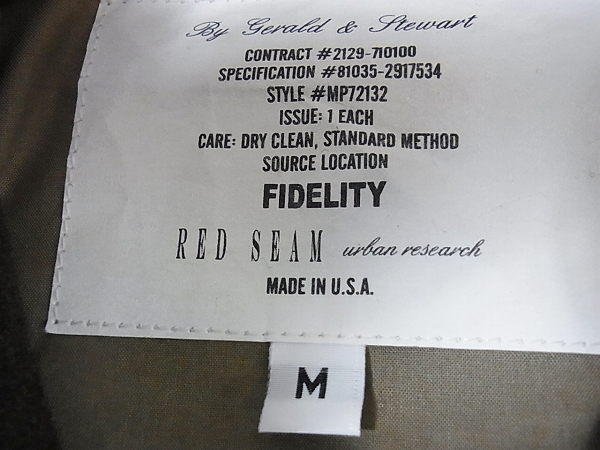 実際に弊社で買取させて頂いたFIDELITY×URBAN RESEARCH×RED SEAM CPOジャケット/Mの画像 2枚目