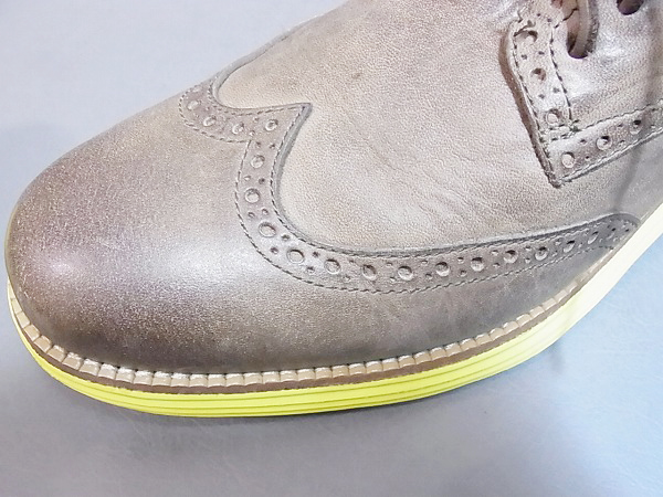 実際に弊社で買取させて頂いた★COLE HAAN×NIKE LUNAR GRAND ウィングチップ 茶黄C10450/8.5の画像 7枚目