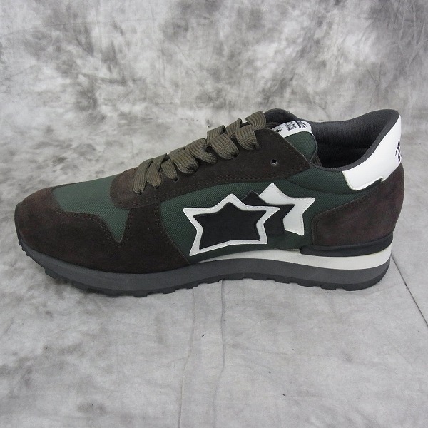 実際に弊社で買取させて頂いた［未使用］Atlantic STARS/アトランティックスターズ CAMOSCIO DARK/VERDE leather スニーカー 42の画像 4枚目