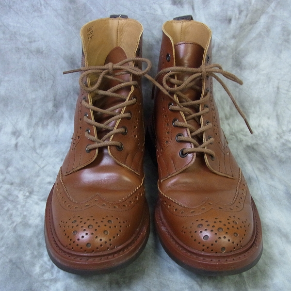 実際に弊社で買取させて頂いたTricker's /トリッカーズ カントリーブーツ ウィングチップ ブラウン/72508/8の画像 1枚目