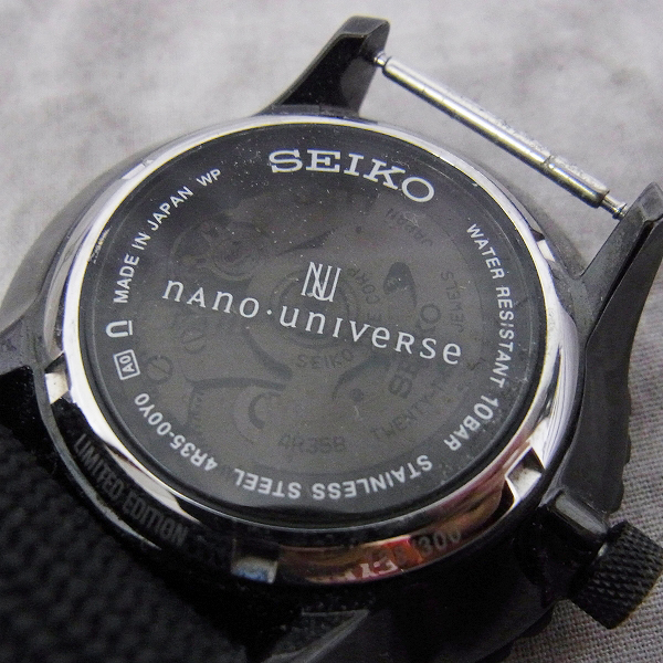 実際に弊社で買取させて頂いたSEIKO×nano universe/セイコー×ナノユニバース ダイバーズ 自動巻き 限定300本 SCVE031の画像 5枚目