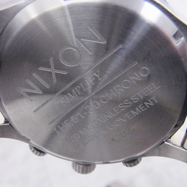 実際に弊社で買取させて頂いたNIXON/ニクソン THE 51-30 限定 腕時計 ブルー×シルバーの画像 4枚目