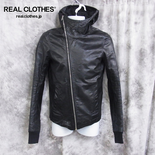 Rick Owens/リックオウエンス カーフレザーフーディーJKT RU1766/Sの