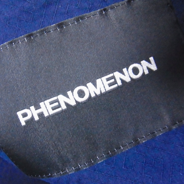 実際に弊社で買取させて頂いたPHENOMENON/フェノメノン 刺繍テーラードジャケット ネイビー Mの画像 2枚目