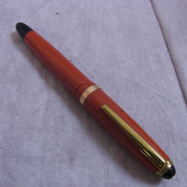 実際に弊社で買取させて頂いたMONTBLANC/モンブラン Coral Red/コーラルレッド Danish 14 karat 4 万年筆の画像 2枚目