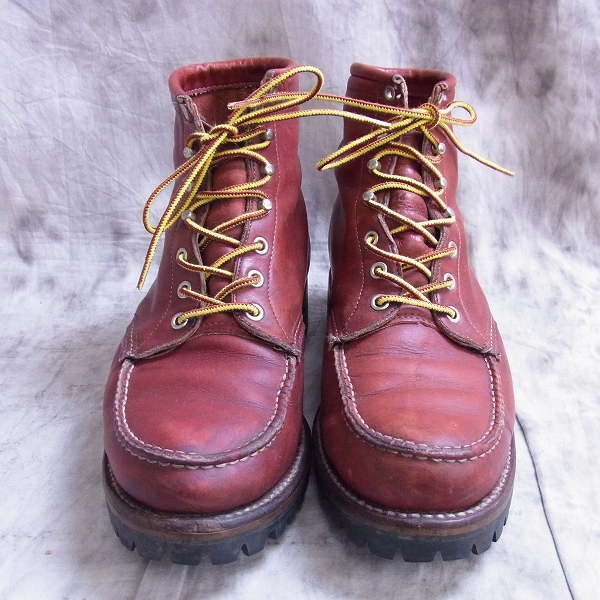 実際に弊社で買取させて頂いたCHIPPEWA/チペワ モックトゥ レザー ブーツ 27010 赤茶 9.5の画像 1枚目