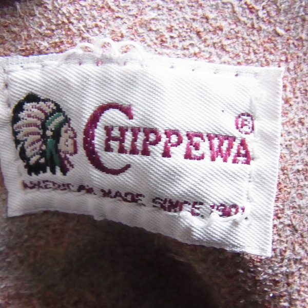 実際に弊社で買取させて頂いたCHIPPEWA/チペワ モックトゥ レザー ブーツ 27010 赤茶 9.5の画像 7枚目