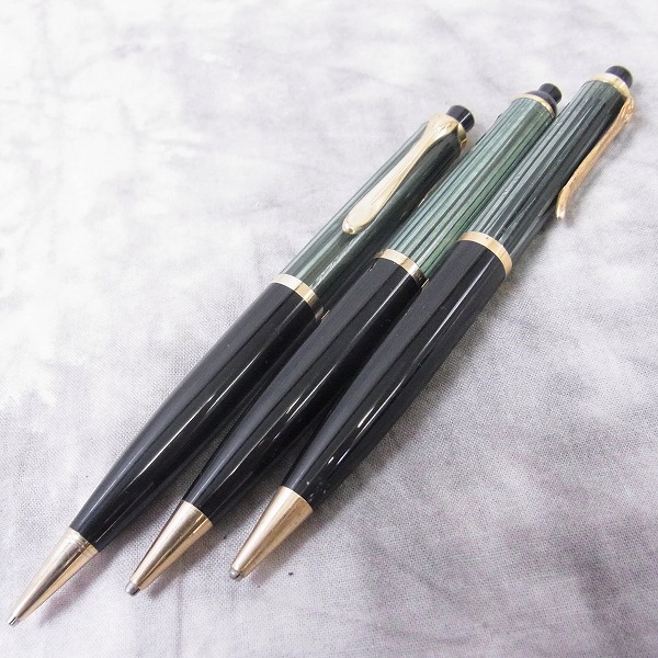 実際に弊社で買取させて頂いたPELIKAN/ペリカン 350/450等 ビンテージペンシル 黒金緑 3点SETの画像 1枚目