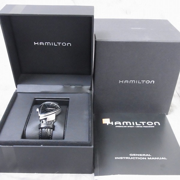 実際に弊社で買取させて頂いたHAMILTON/ハミルトン ベンチュラ H244110 腕時計 ブラックの画像 8枚目