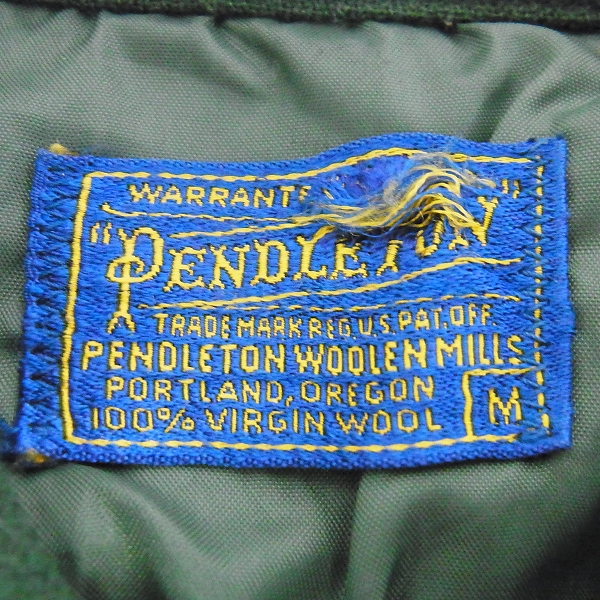 実際に弊社で買取させて頂いたPENDLETON/ペンドルトン 長袖 ウールシャツ グリーン系 Mの画像 2枚目