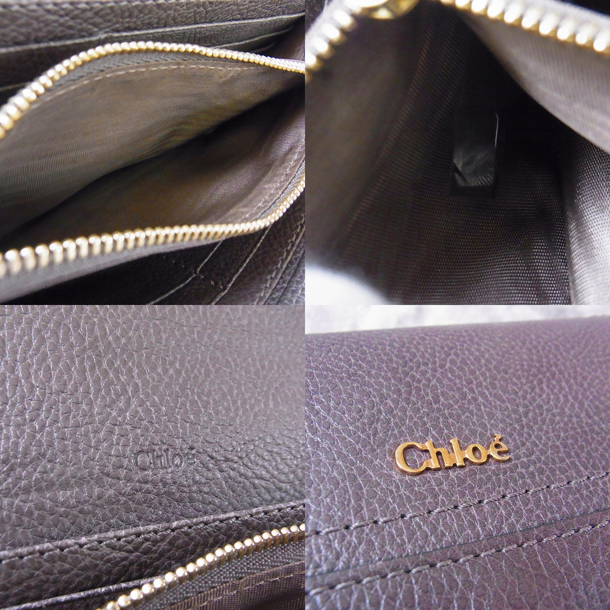 実際に弊社で買取させて頂いたchloe/クロエ レザー長財布/小銭入れあり ブラウン/137374の画像 3枚目