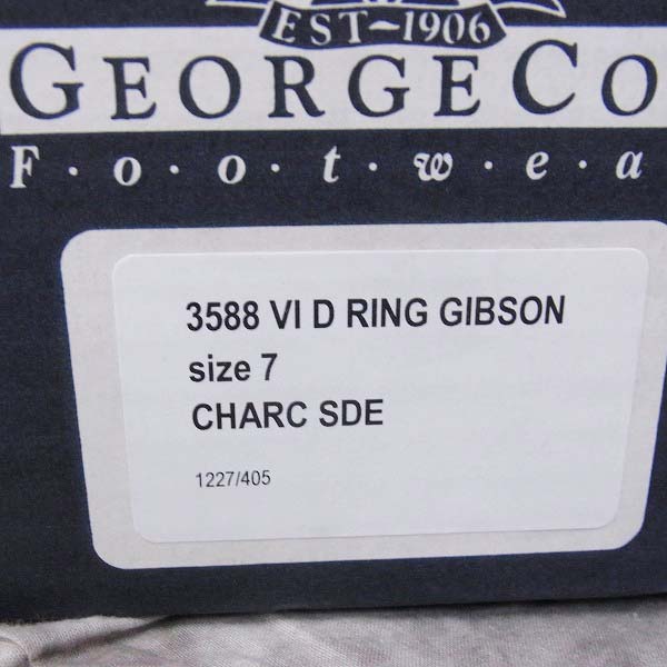 実際に弊社で買取させて頂いたGEORGE COX/ジョージコックス スウェード ラバーソール 3588/7/グレーの画像 8枚目