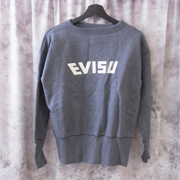 実際に弊社で買取させて頂いたEVISU/エヴィス 丸首ロングスリーブスウェット ダークグレー 36