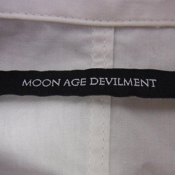 実際に弊社で買取させて頂いたMOON AGE DEVILMENT/ムーンエイジデビルメント 長袖シャツ ホワイト 44の画像 2枚目