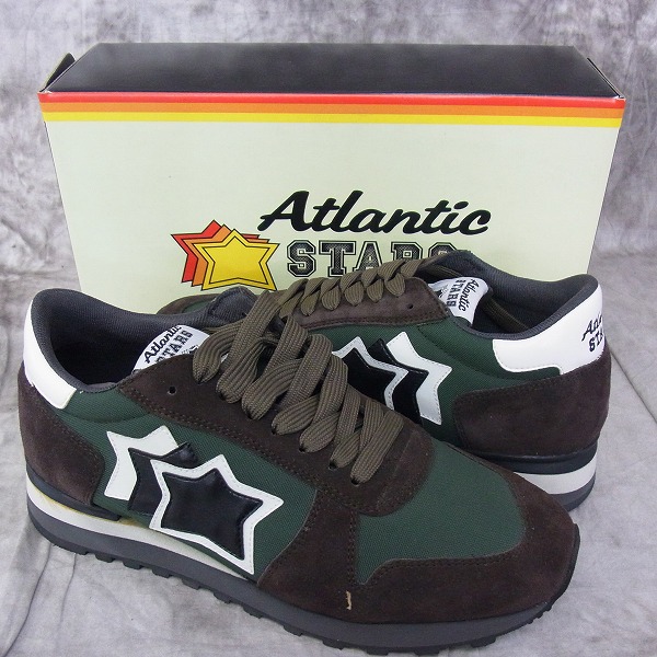 実際に弊社で買取させて頂いた［未使用］Atlantic STARS/アトランティックスターズ CAMOSCIO DARK/VERDE leather スニーカー 42