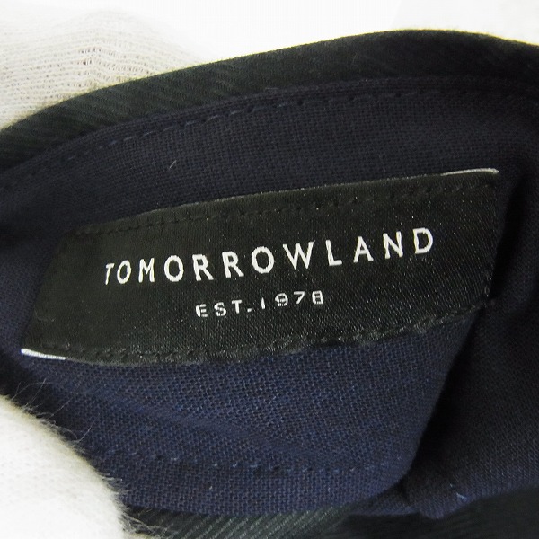 実際に弊社で買取させて頂いたTOMORROWLAND/トゥモローランド ウールパンツ ネイビー 48の画像 4枚目