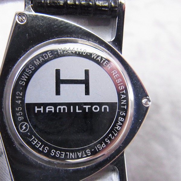 実際に弊社で買取させて頂いたHAMILTON/ハミルトン ベンチュラ H244110 腕時計 ブラックの画像 3枚目