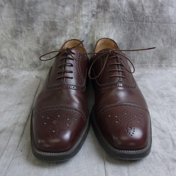 実際に弊社で買取させて頂いたSantoni/サントーニ セミブローグ シューズ 1238/8/ブラウンの画像 1枚目