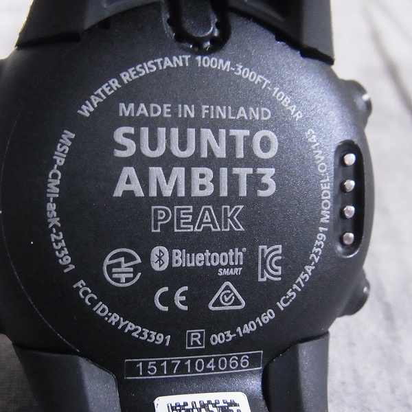 実際に弊社で買取させて頂いたSUUNTO/スント AMBIT3/アンビット3 PEAK/ピーク ブラック 腕時計の画像 5枚目