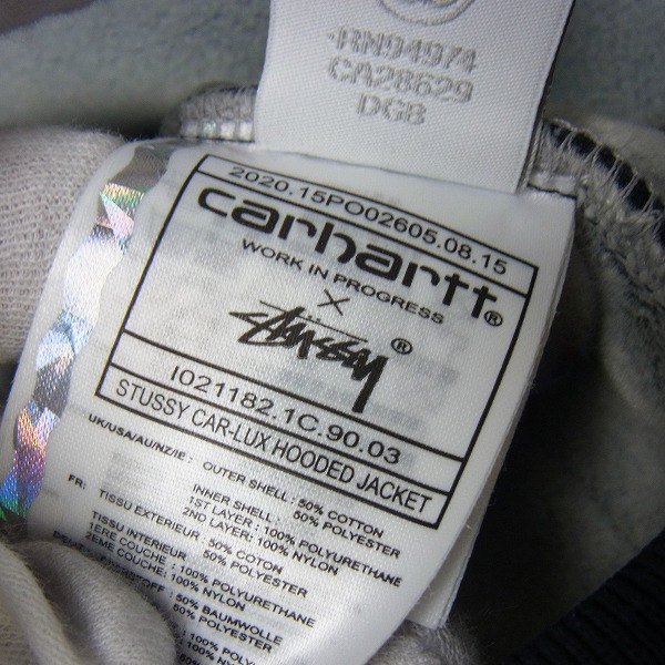 STUSSY×CARHARTT ダブルネーム コラボ WIP LUX ZIP HOOD