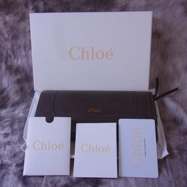 実際に弊社で買取させて頂いたchloe/クロエ レザー長財布/小銭入れあり ブラウン/137374の画像 8枚目