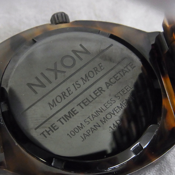 実際に弊社で買取させて頂いたNIXON/ニクソン MORE IS MORE/タイムテラー アセテート A327-646【電池切れ】の画像 5枚目