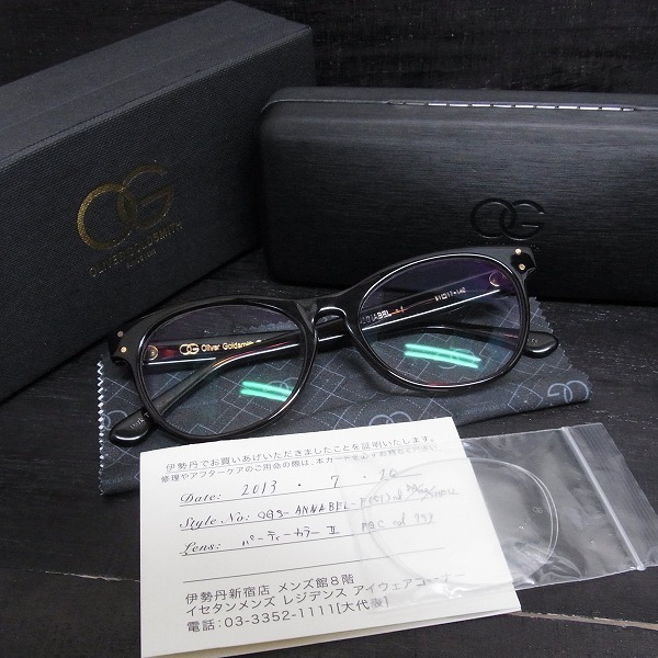 実際に弊社で買取させて頂いた★Oliver Goldsmith/オリバー ゴールドスミス ANNABEL-f/アナベル-f フルリム メガネ/アイウェアの画像 8枚目