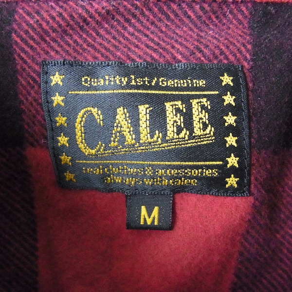 実際に弊社で買取させて頂いたCALEE/キャリー 16AW バッファローチェック ワークシャツ 赤/Mの画像 2枚目