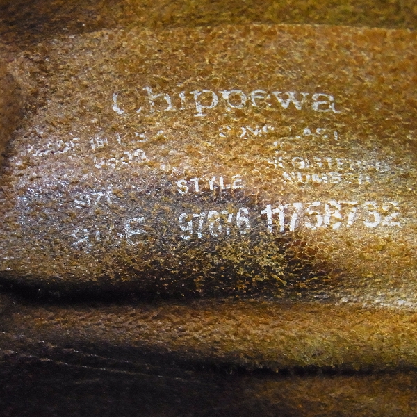 実際に弊社で買取させて頂いたCHIPPEWA/チペワ モックトゥ ワークブーツ 97076/8.5の画像 7枚目