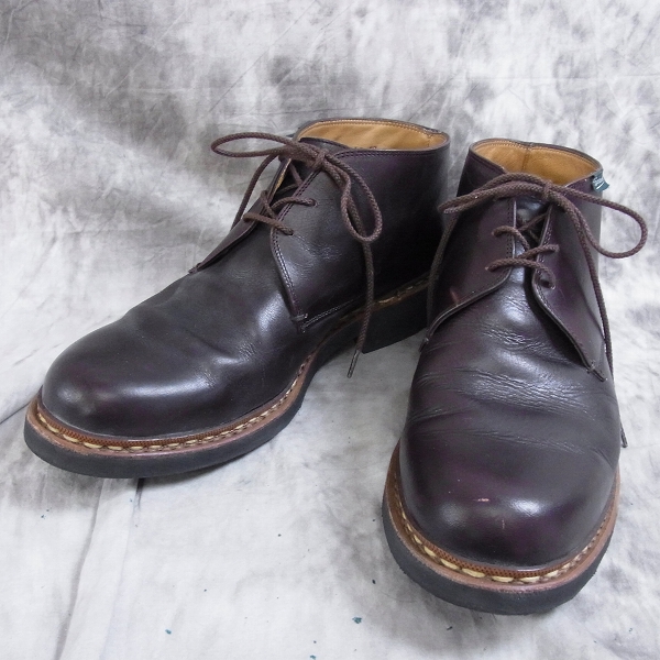 実際に弊社で買取させて頂いたParaboot/パラブーツ レザー チャッカブーツ 24244 ダークブラウン系 8 Fの画像 0枚目