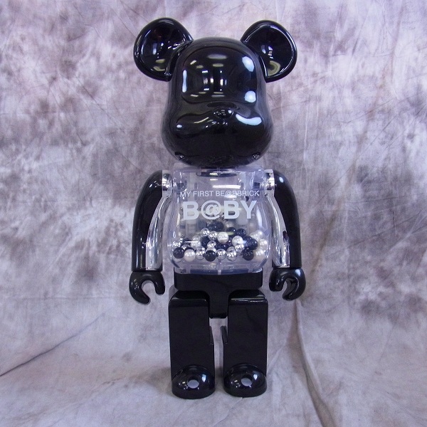 実際に弊社で買取させて頂いたBE@RBRICK/ベアブリック 400% MY FIRST B@BY BLACK&SILVER  colette ver. の画像 1枚目