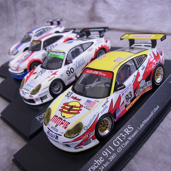 実際に弊社で買取させて頂いたMINICHAMPS/ミニチャンプス 1/43 ミニカー Porsche 911/934等/ポルシェ 4点SET