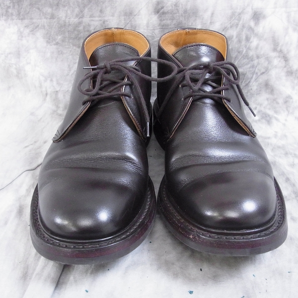 実際に弊社で買取させて頂いたTricker's/トリッカーズ レザー チャッカブーツ M2468 ダークブラウン系 8 5の画像 1枚目