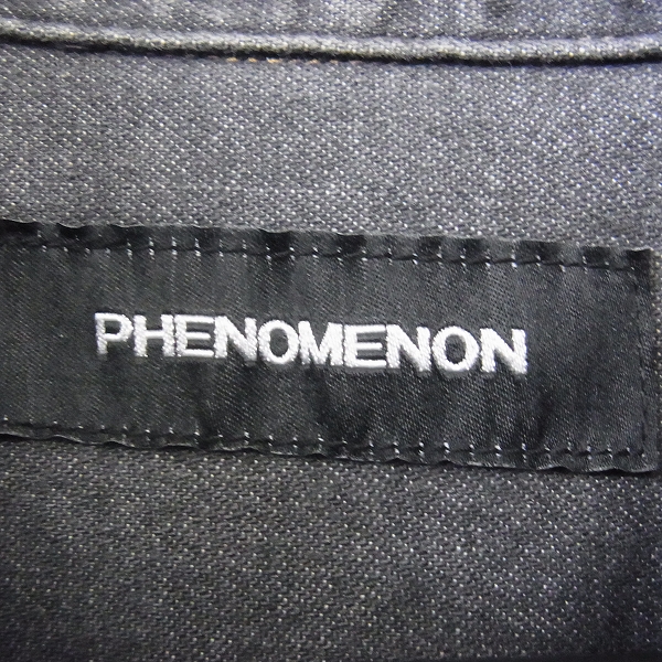 実際に弊社で買取させて頂いたPHENOMENON/フェノメノン チェックシャツドッキングデニムシャツ Lの画像 2枚目