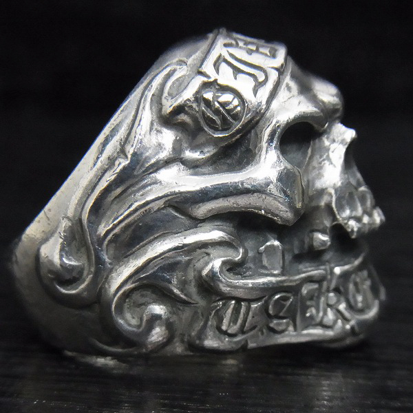 実際に弊社で買取させて頂いた★Rat Race/ラットレース "Give No Take No" Skull Ring/スカルリング 18号の画像 3枚目