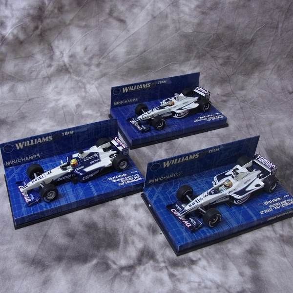 実際に弊社で買取させて頂いたMINICHAMPS/ミニチャンプス 1/43 WILLIAMS BMW FW22等 3点SET