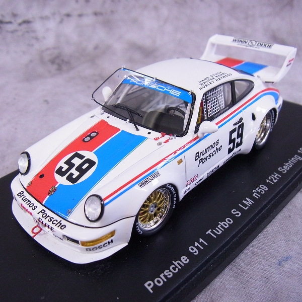 実際に弊社で買取させて頂いたSPARK/スパーク 1/43 ミニカー PORSCHE 911 TURBO LM #59 /S1934