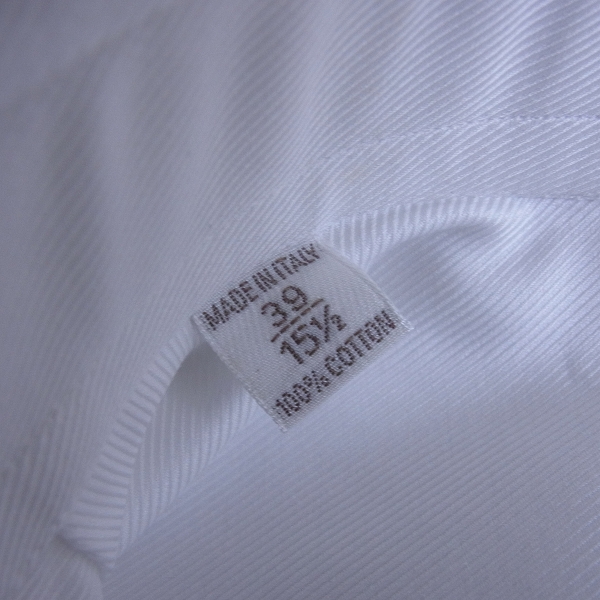 実際に弊社で買取させて頂いたBrioni/ブリオーニ コットン 長袖 ドレスシャツ ホワイト 39/15.5の画像 3枚目
