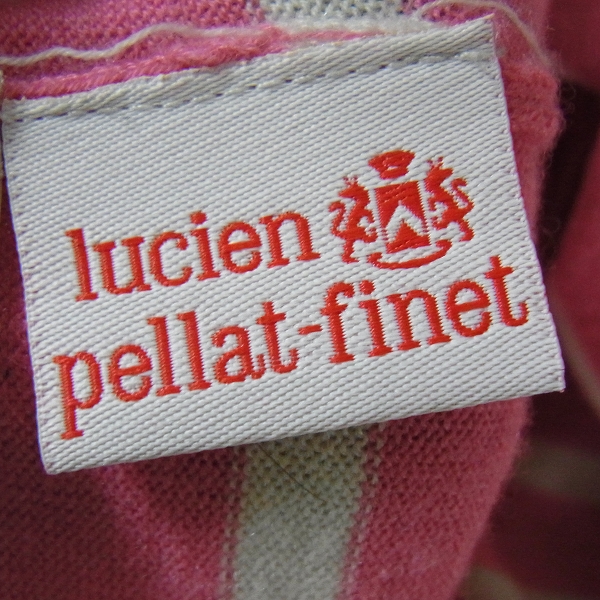 実際に弊社で買取させて頂いたlucien pellat finet/ルシアンペラフィネ カシミヤカーディガン ボーダー柄/Lの画像 4枚目