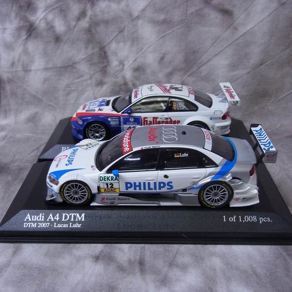 実際に弊社で買取させて頂いたMINICHAMPS/ミニチャンプス 1/43 Audi A4 DTM/BMW M3 GTR 4点SETの画像 1枚目