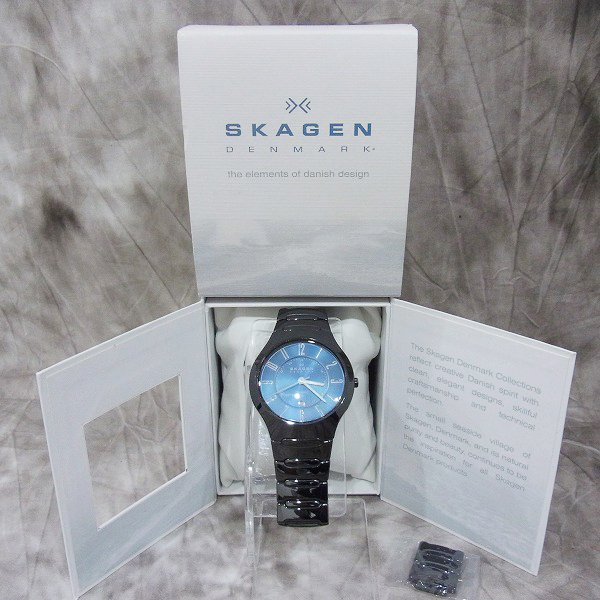 実際に弊社で買取させて頂いた★SKAGEN/スカーゲン 腕時計 セラミックモデル クォーツ J817LBXNC1 の画像 7枚目