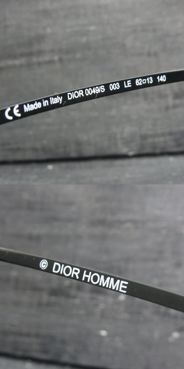 実際に弊社で買取させて頂いた★Dior HOMME/ディオール オム ティアドロップ型 サングラス/アイウェア 0049/Sの画像 4枚目