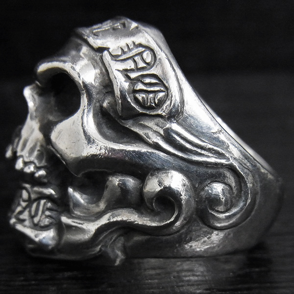 実際に弊社で買取させて頂いた★Rat Race/ラットレース "Give No Take No" Skull Ring/スカルリング 18号の画像 2枚目