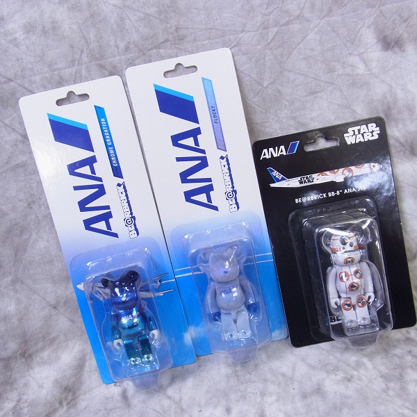 実際に弊社で買取させて頂いたBE＠RBRICK/ベアブリック ANA/アナ STAR WARS/スターウォーズ 100% 3点SET