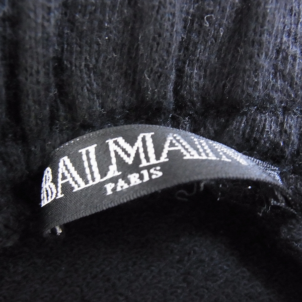 実際に弊社で買取させて頂いたBALMAIN/バルマン ドロップクロッチ トラックパンツ ブラック Sの画像 2枚目