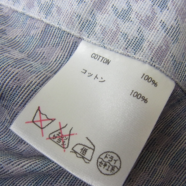 実際に弊社で買取させて頂いたBrioni/ブリオーニ コットン 総柄 長袖 ドレスシャツ グレー/Sの画像 3枚目