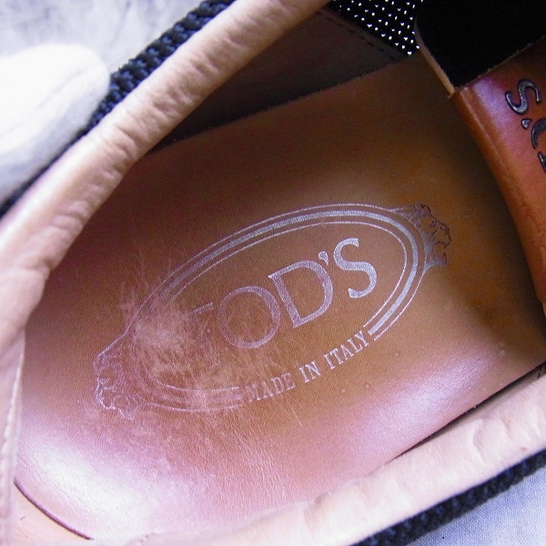 実際に弊社で買取させて頂いたTOD'S/トッズ レザー×スエード ローカットスニーカー 7.5の画像 6枚目