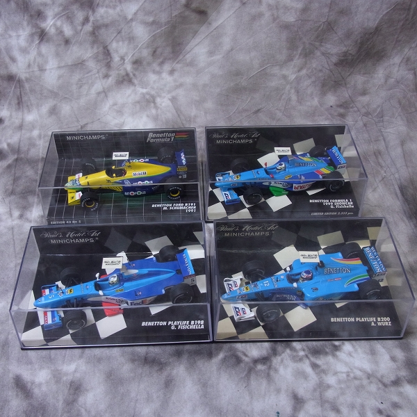 実際に弊社で買取させて頂いたMINICHAMPS/ミニチャンプス 1/43 BENETTON FORMULA 1/PLAYLIFE B200等 4点SETの画像 3枚目