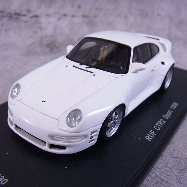 実際に弊社で買取させて頂いたSPARK/スパーク 1/43 ミニカー ポルシェ RUF CTR2 97 ホワイト /KBS030